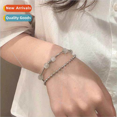New double layer bracelet female ins niche cold wind delicat