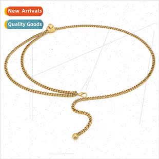 love heart female bronze dou chain color waist Medium buckle