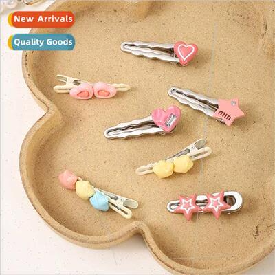 Dopamine sweet girl hair clips wind side bangs clip duckbill
