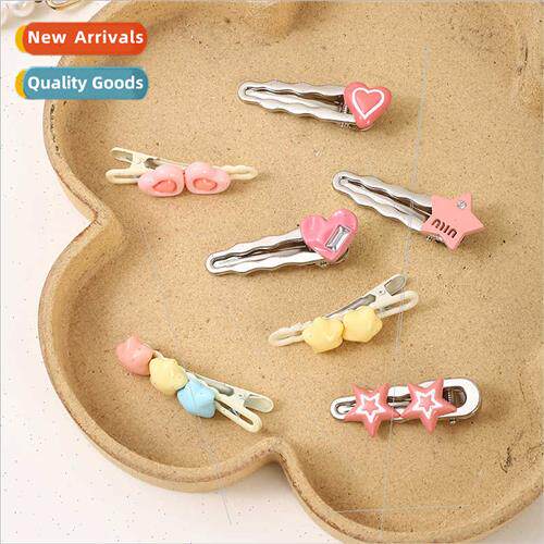 Dopamine sweet girl hair clips wind side bangs clip duckbill