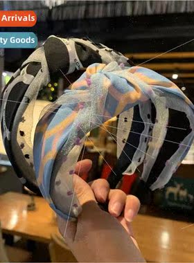 Korea new headdress fashion wide side middle knot hairpin si