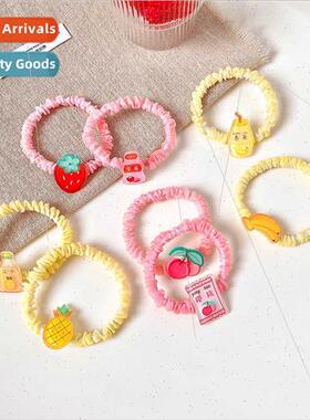 new Korean  children fru hair circle ltle girl tied ponytail
