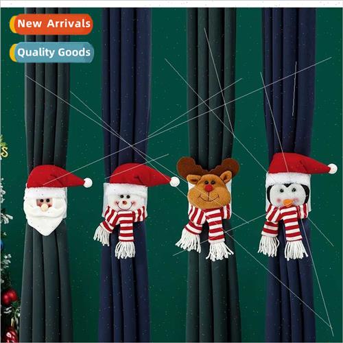 Christmas decorations cartoon dolls holding buttons curtains