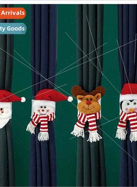 Christmas decorations cartoon dolls holding buttons curtains