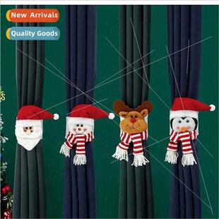 Christmas decorations cartoon dolls holding buttons curtains