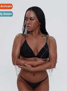 Europe Summer Heavy Metal Sequins Sexy Texture Tassel Double