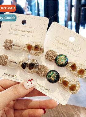 Korea new shell hair clips female ins side clip simple aceti