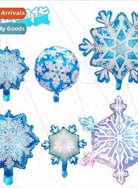 New snowflake shape aluminium film balloon Christmas snowfla