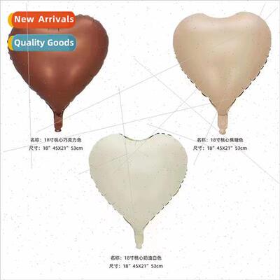 New cream caramel color 18 inch heart shaped love heart alum