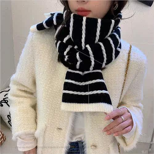 2022 fall winter new knted imation cashmere scarf female wil