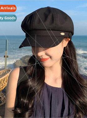 2023 Korean  spring autumn new hat female Japanese metal lab