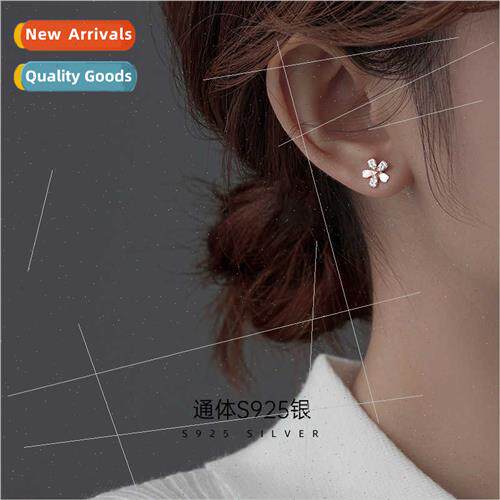 S925 silver small flower earrings female delicate hundred ma