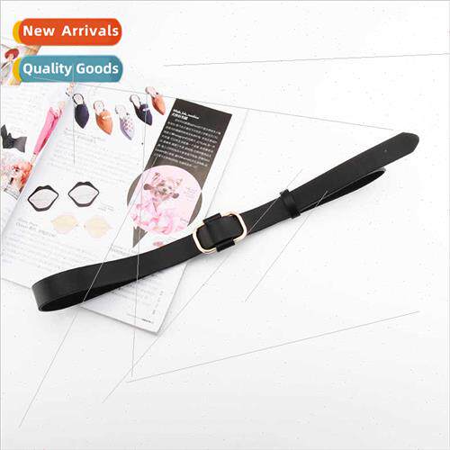 new Korean casual wild PU belt whout holes jeans fashion dec
