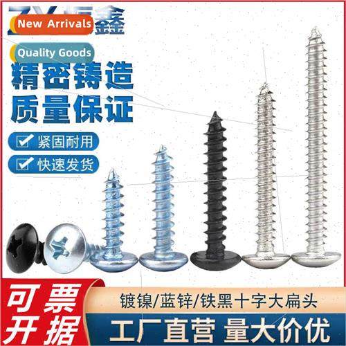 TA Phillips large flat head tapping screws black mushroom he