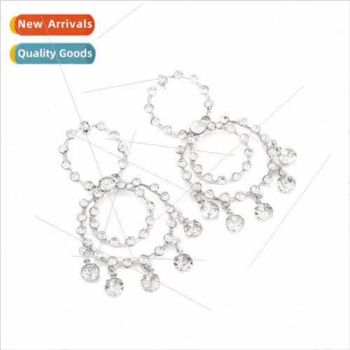 fashion design sense geometric diamond tassel earrings perso