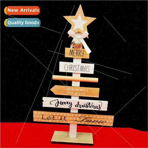 Creative new Christmas decorations painted pentagram wooden