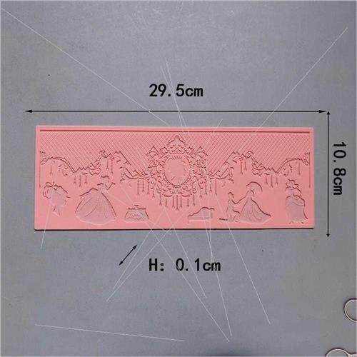 Lace 377-255 Chocolate Biscu Cake Mold Ice Cream Candy licon