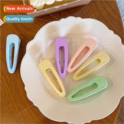 Frosted Korea teardrop spring color side clip large colorful