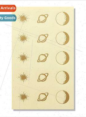 Surge DIY vintage star moon rose hot stamping handbook pvc s