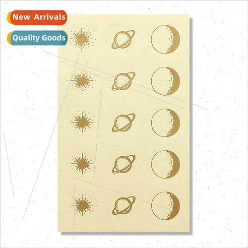 Surge DIY vintage star moon rose hot stamping handbook pvc s