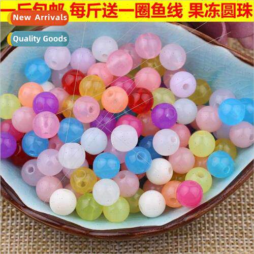 Handmade beads diy material package 8mm jelly round beads ca