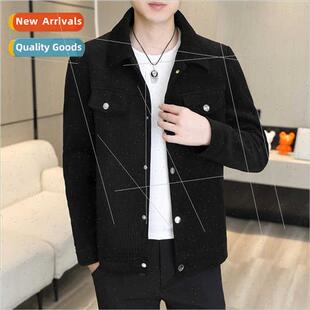 2023 fall new lapel jacket men short casual hundred wh sprin