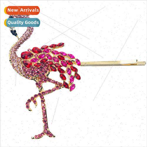 Europe alloy rhinestones flash side clip flame bird a word c