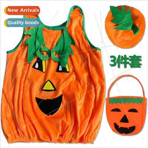 Childrens Halloween pumpkin costume baby cosplay pajamas per