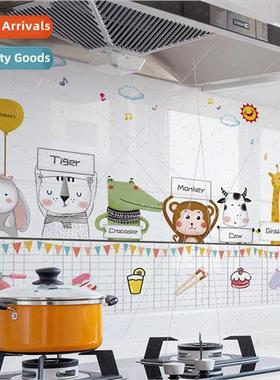 Kchen anti-oil stickers cartoon animals waterproof high temp