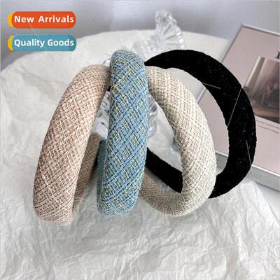 High cranial top wide hair band female broken hair finishing