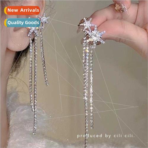 Tassel ear clip female whout ear holes delicate ear bone cli