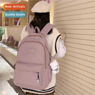 bag female girls color girl school shoulder middle Pure 2023