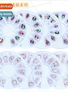 Nail jewelry disc drill box illusion K9 rhinestones shaped a