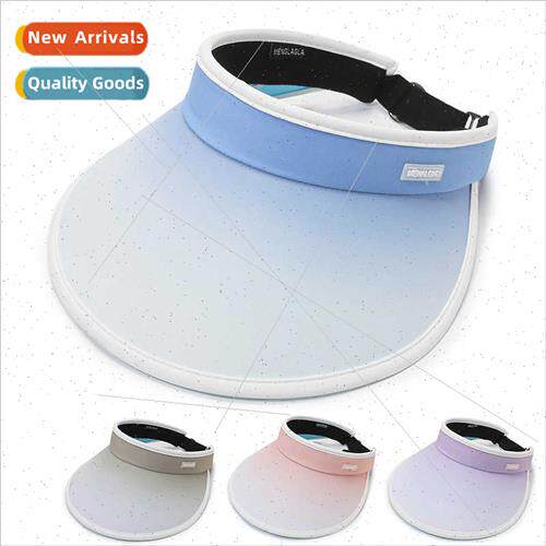 Gradient color hollow top hat women spring summer large brim
