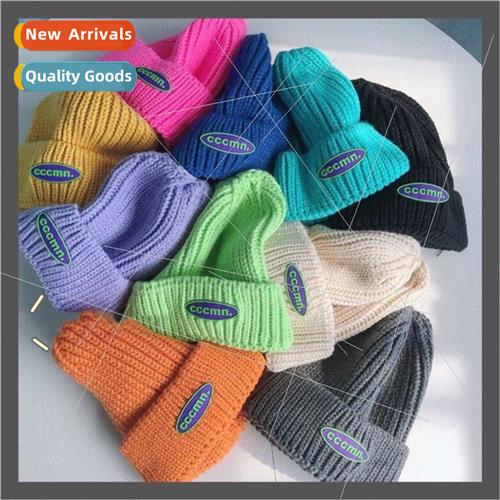 Korean children hats fall winter girls knted cap baby middle