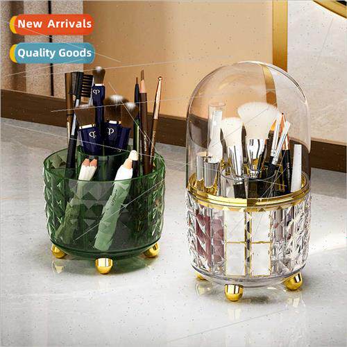 New makeup brush organizer can rotate dust eyebrow pencil br