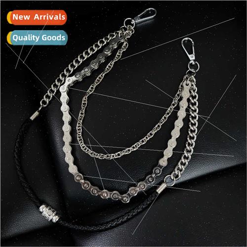 New pants chain punk male tide waist chain metal plus leathe