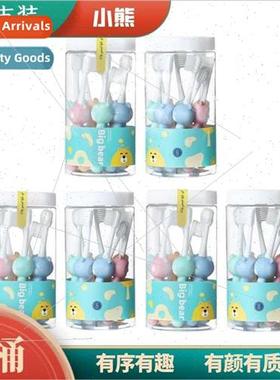 Bear 8pcs children toothbrushes 6 buckets volume sale combin