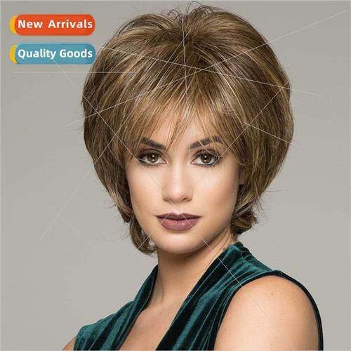 Europe wigs women synthetic synthetic fiber wig head coverin