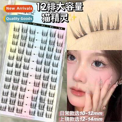 12 rows high volume Cat Wizard Comic Natural False Eyelashes