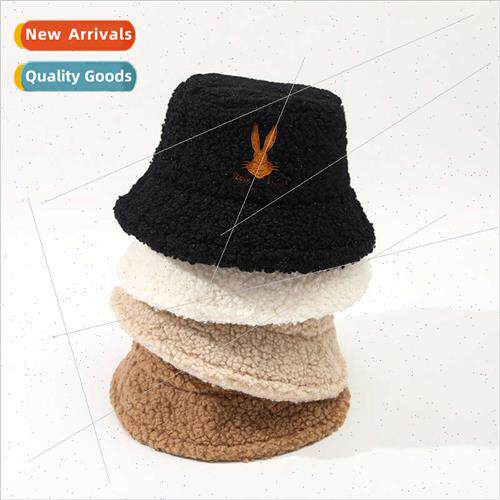Rabb embroidery lamb wool fisherman hat men women autumn win