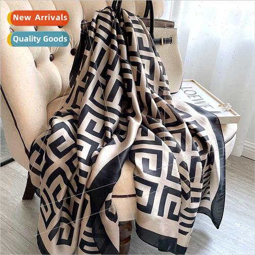 2021 Spring Autumn Summer new Korean  thousbirds check silk