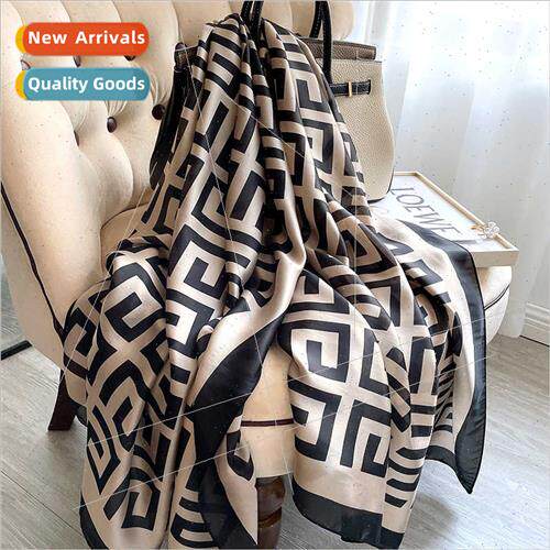 2021 Spring Autumn Summer new Korean  thousbirds check silk