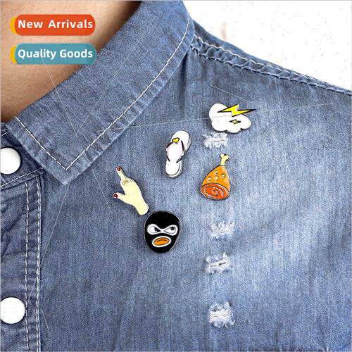 Europe Uned States creative brooch cartoon cute fun slippers