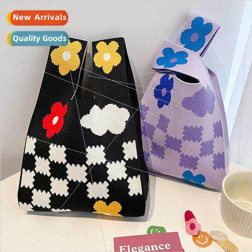 Large capacy small bag female knting handbag out portable st