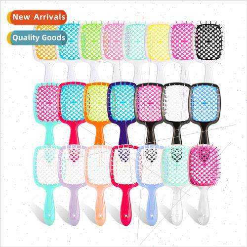 Hairdressing hollow massage grid hair comb home ladies smoot