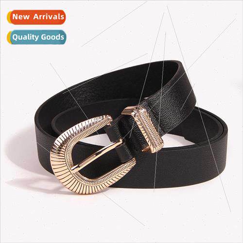 Women gold smudged two carved Europe ins set belt