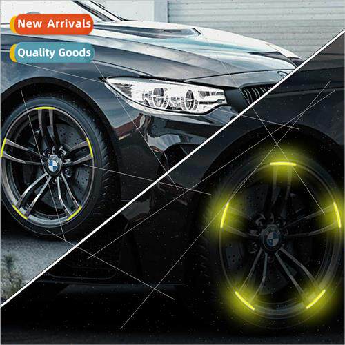 Car wheel reflective stickers tire decoration car rim sticke