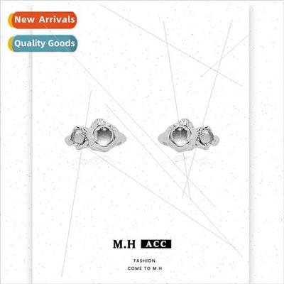 Irregular earrings female fashion ins spicy girl ear bone cl