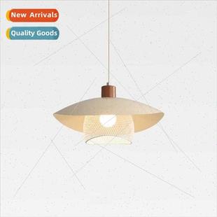 Japanese wabi-sabi bedroom bedside lamp modern simple cream